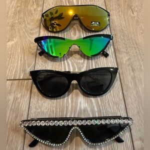 Stylish Fashion Sunglasses Collection with Black and Multicolor Lenses